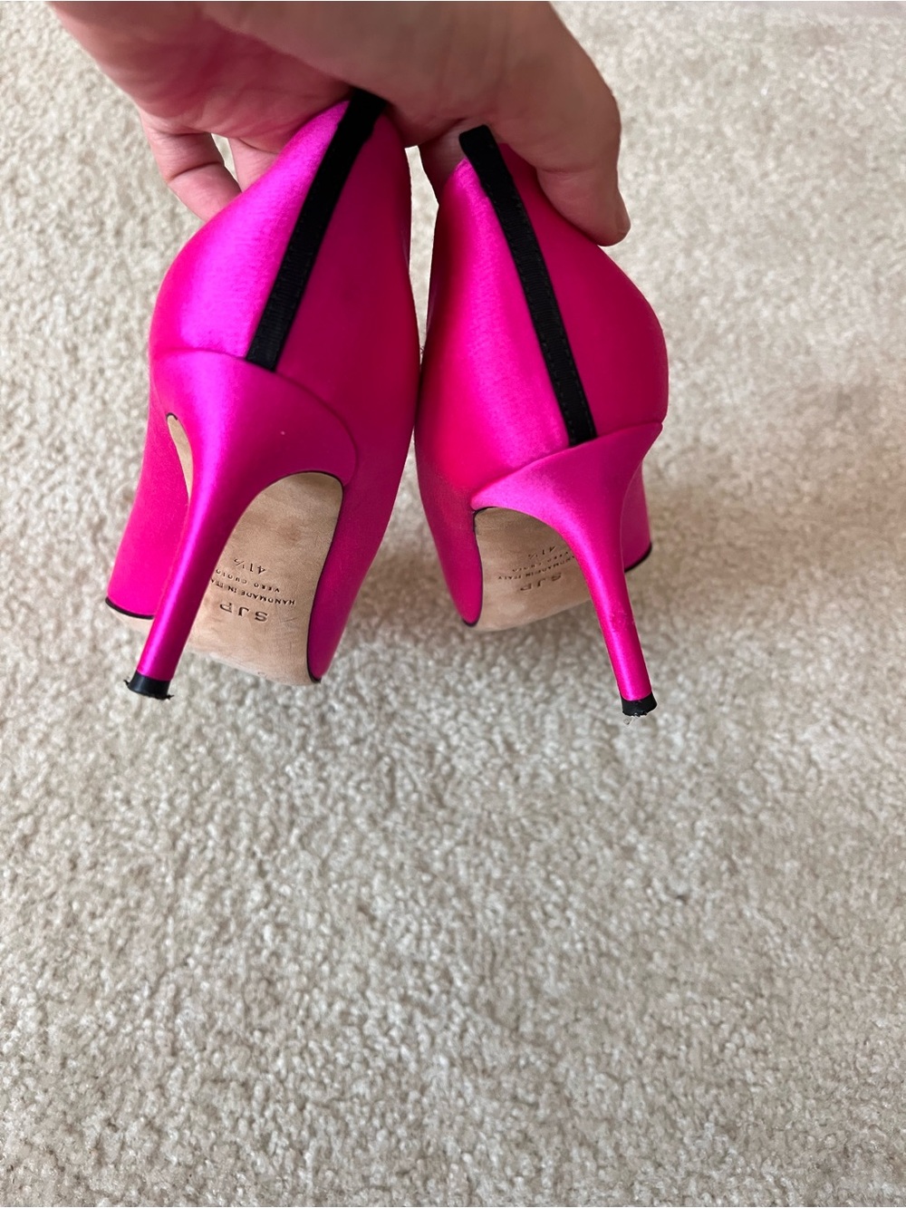 SJP by Sarah Jessica Parker Hot Pink Pointed-Toe Pumps - Picture 3 of 4